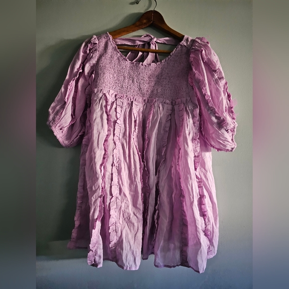 Free People More To Ruffle Top New Size XL - Picture 2 of 10